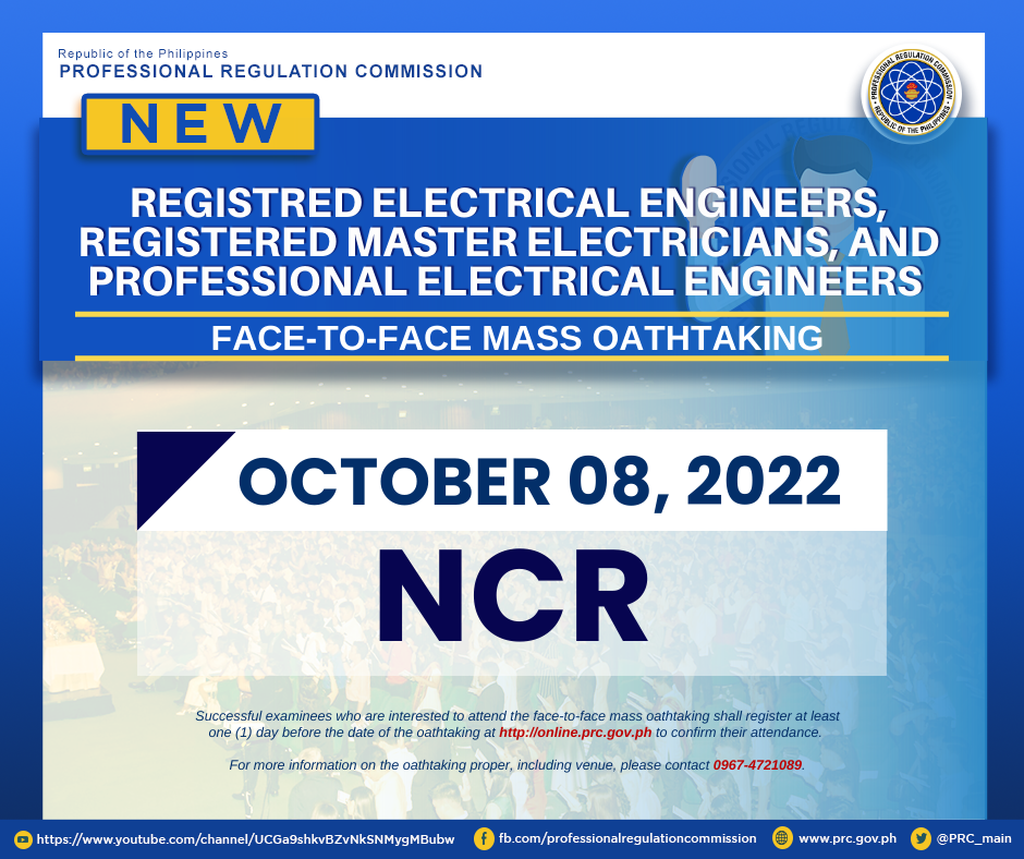 FaceToFace Oathtaking of the New Registered Electrical Engineers